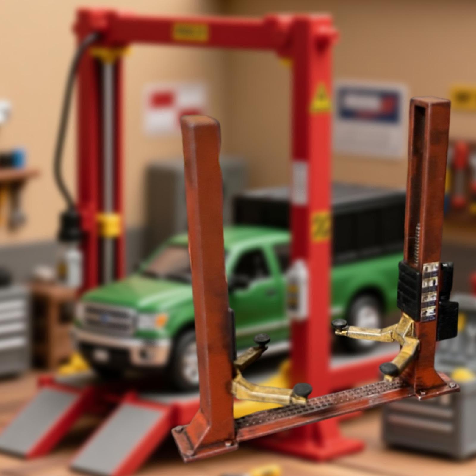 Auto Repair Shop Equipment - 1 64 Scale Miniature Car Lift